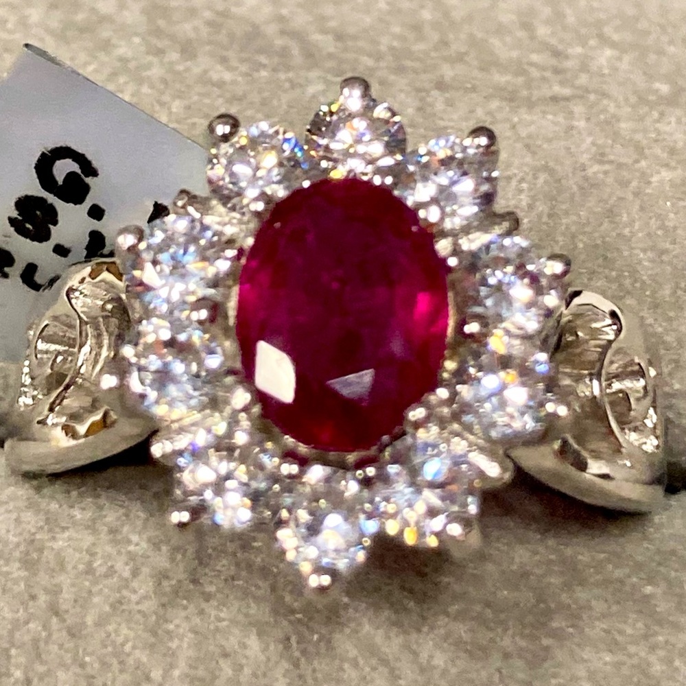 Sparkling Genuine Ruby Ring - image 1